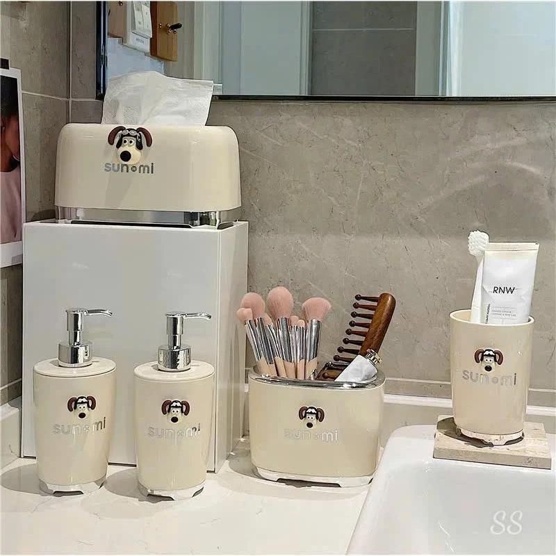 Combo hộp đồ nhà tắm sunimi kèm phụ kiện Cún Phiêu Lưu