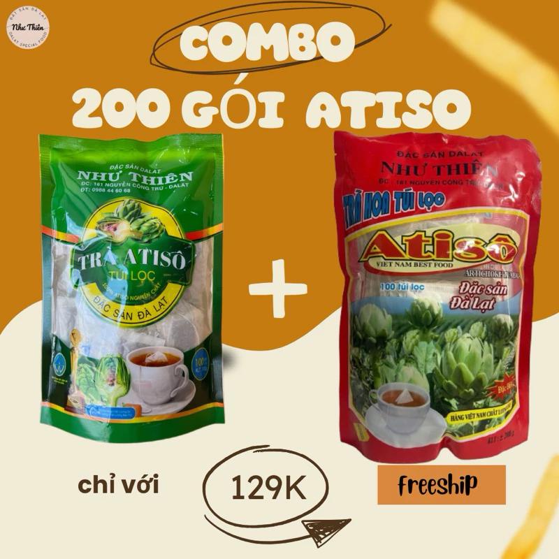 [Combo Siêu Hời] 2 Gói Trà Atiso Túi Lọc Như Thiên 200 Gói-Đặc Sản Đà Lạt Như Thiên