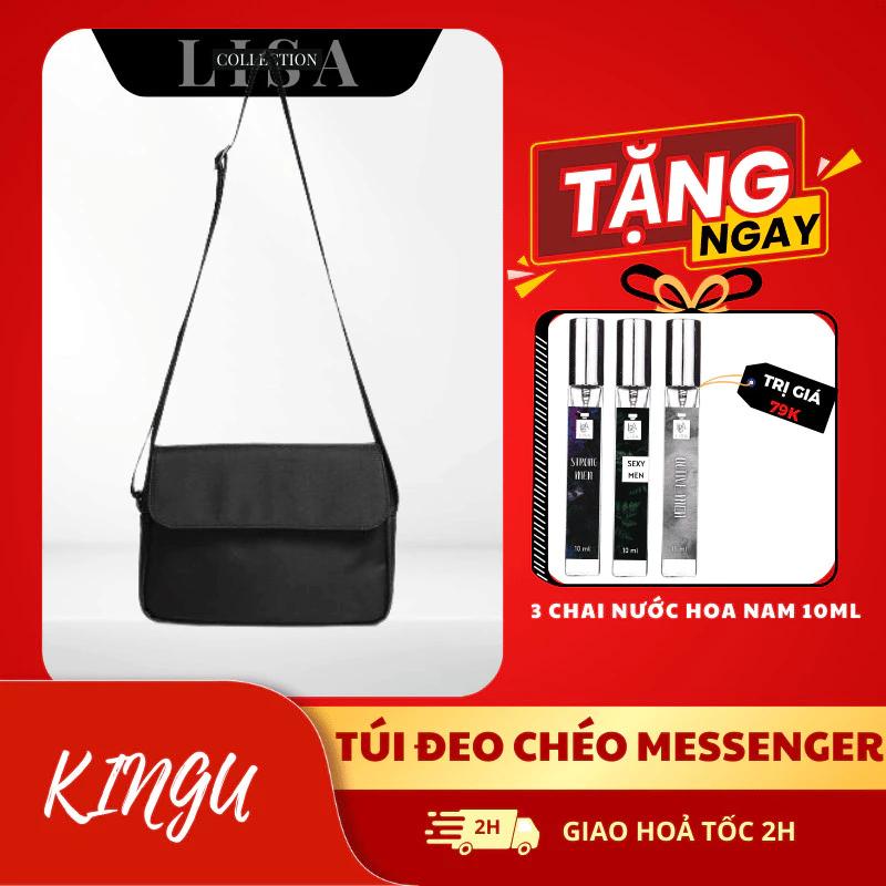 Combo Túi đeo chéo NAM/NỮ MESSENGER Tặng 3 Nước Hoa 10ml Nam/Nữ vải Canvas trượt nước đi học, đi làm