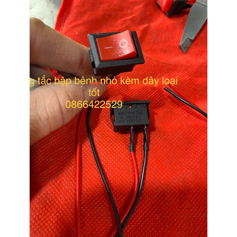 công tắc bập bênh nhỏ kèm rắc dùng cho xe 6a- 250v hoặc 10a 125v