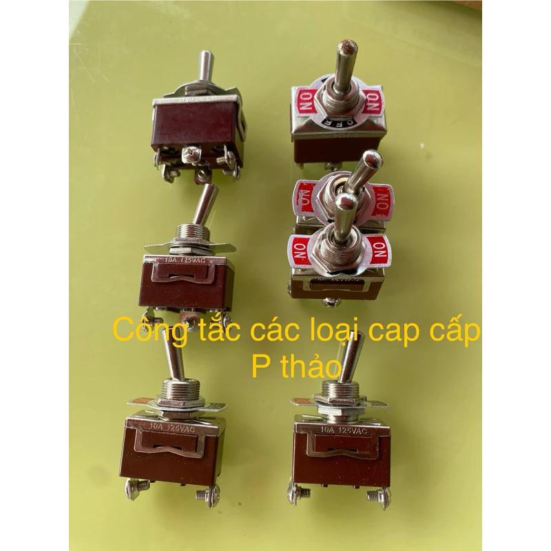 công tắc tắt mở, đảo còi , đảo đèn 6 chân, 3 chân , 2 chân nâu phíp tốt
