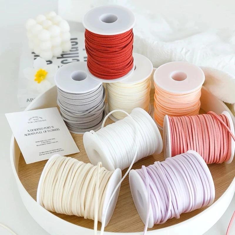 Cuộn dây da lộn 45 mét dày 3mm dùng trang trí bó hoa,quà tặng, dây dan quấn vòng tay handmade DIY