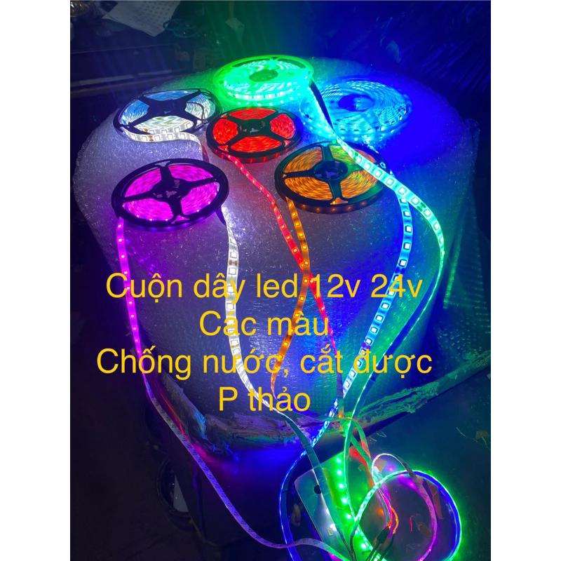 cuộn dây led sáng dài 5 mcao 12v, 24v chống nước ( giá cả cuộn 5m) loại to gắn xe khách, xe hơi, xe tải cực đẹp