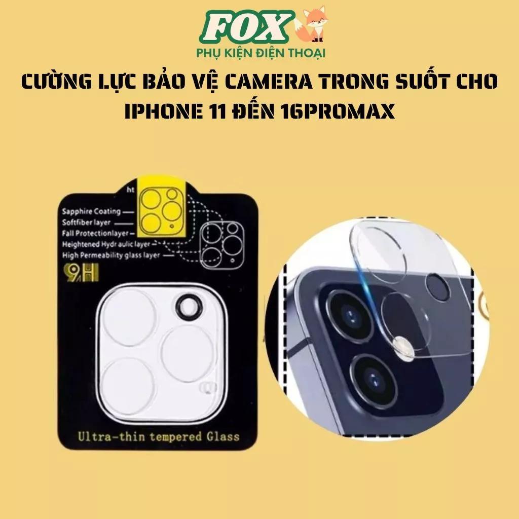 Cường lực bảo vệ camera trong suốt IPhone 11 12 13 14 15promax pro plus 12mini 13mini