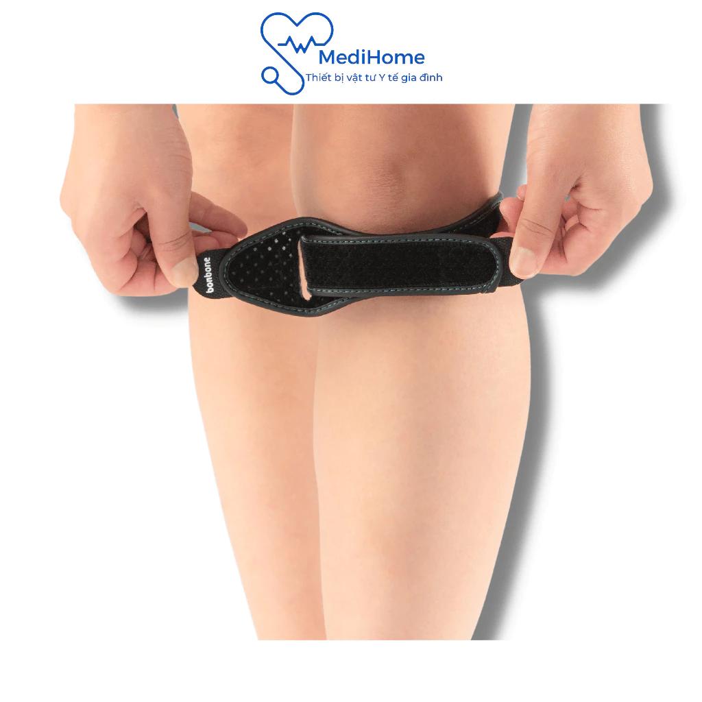 Đai cố định khớp dưới gối Bonbone OSGOOD BAND Freesize trợ lực chân, giảm lực dội ngược xương bánh chè - MediHome