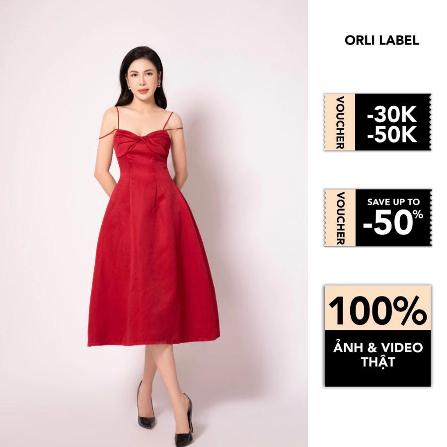 Đầm đỏ xoắn ngực - Jovie Dress - Orli Label