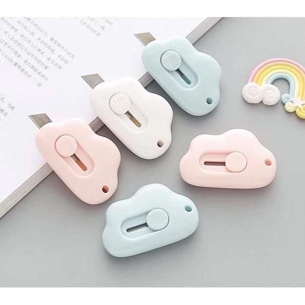 Dao rọc giấy mini, Dao cắt băng keo hình đám mây siêu dễ thương nhỏ gọn dễ mang theo - có thể làm móc khóa tiện lợi