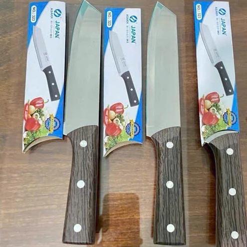 Dao thái thịt 323 gọt hoa quả không gỉ sáng bóng cán gỗ sắc bén