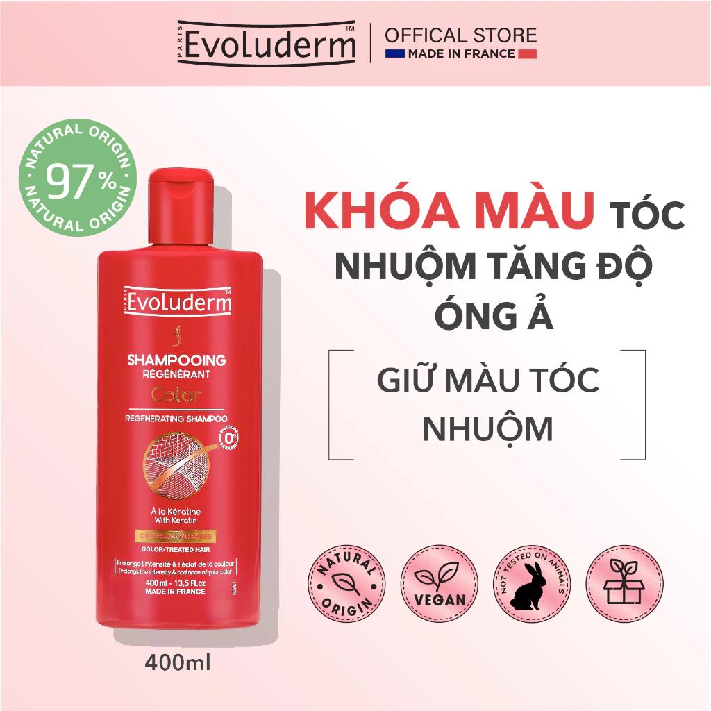 Dầu gội đầu Evoluderm Shampooing Clouleur dành cho tóc uốn nhuộm 400ml