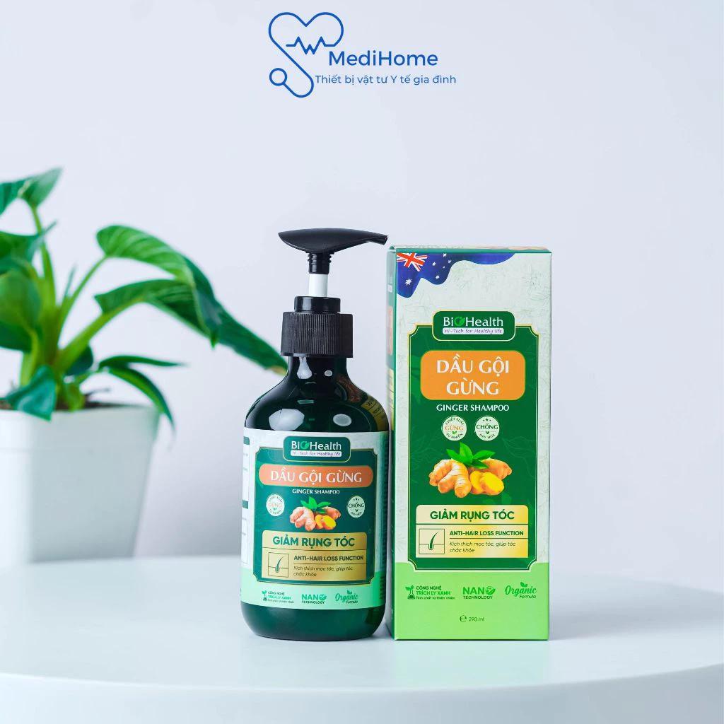 Dầu gội gừng 290ml chiếu xuất từ thảo dược hữu cơ thiên nhiên Biohealth
