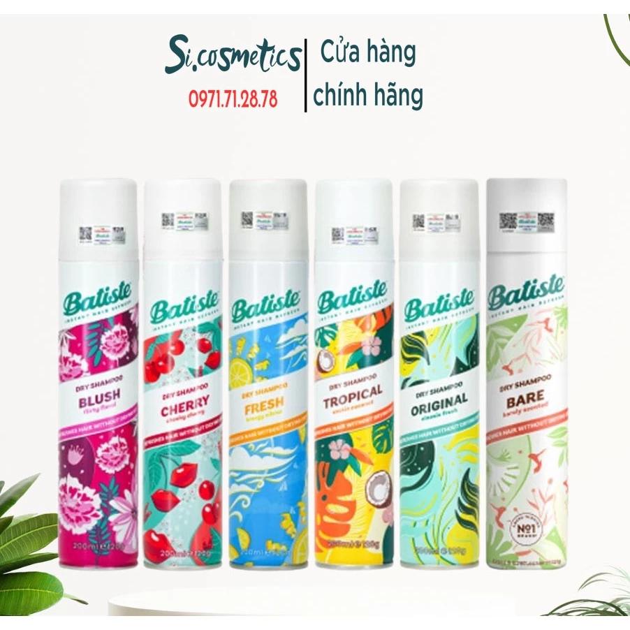 Dầu Gội Khô Batiste Dry Shampoo 200ml