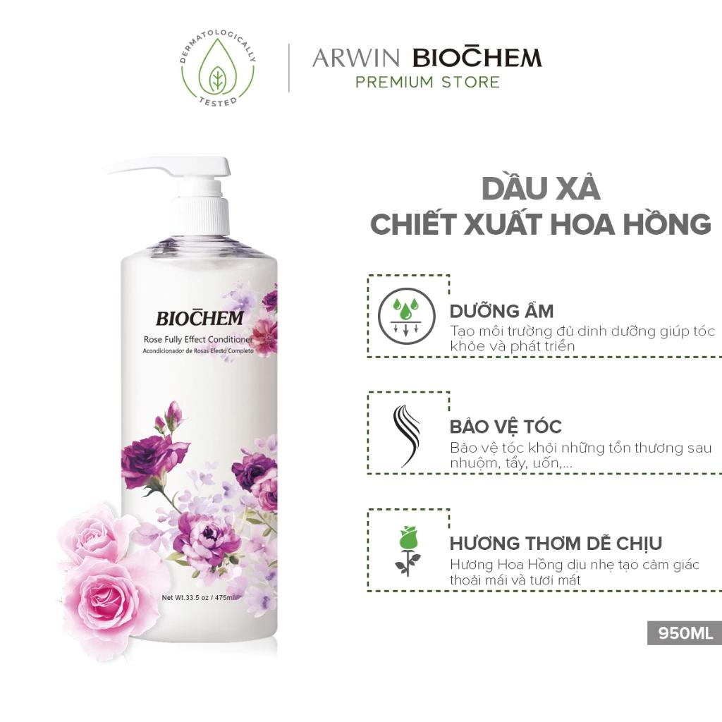 Dầu xả chiết xuất hoa hồng BIOCHEM Rose Fully Effect Hair Conditioner 950ml