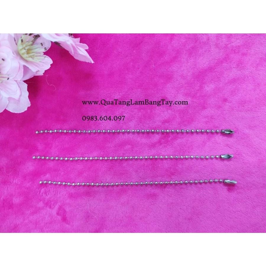 Dây bi, xích bi tròn, chất liệu sắt phụ liệu trang trí, làm móc khóa, vật liệu handmade Pinky Shop mã DXBIG1