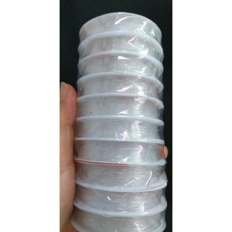 Dây cước thun xỏ hạt, xâu vòng tay, handmade [lốc 10 cuộn] trong suốt, dây gân làm phong thủy, tattoo choker co giãn