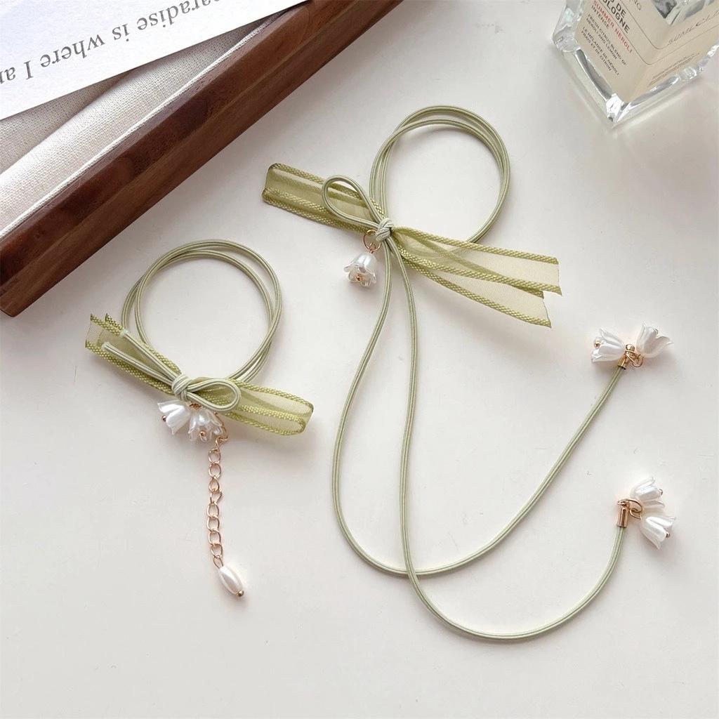 Dây thun buộc tóc dây chun co giãn hình hoa ly xinh xắn dành cho nữ