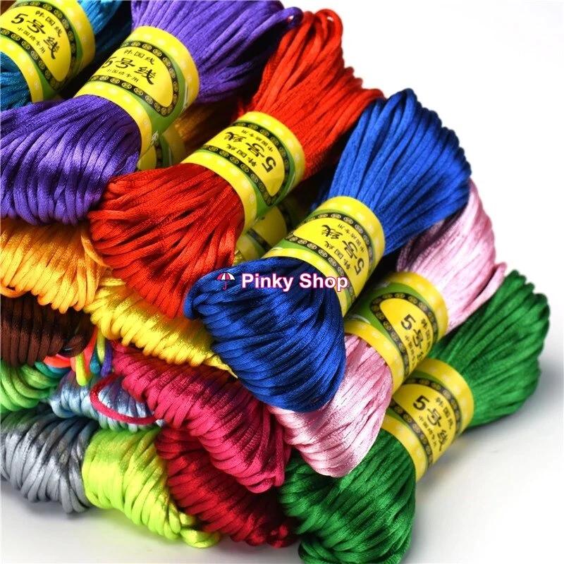 Dây tim dây dù 3mm đủ màu, phụ kiện handmade, nguyên liệu đan vòng dreamcatcher, vòng tay