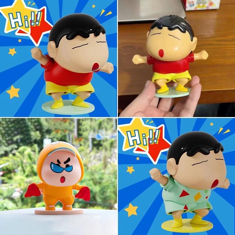 Dễ Thương Crayon Shin Chan Bò Gió Lên Đồ Chơi Hộp Mù Sưu Tập Hình