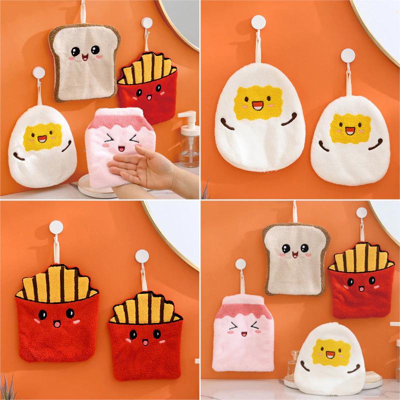 Dễ Thương Hình Bánh Mì Khăn Hoạt Hình Hộp Sữa Haning Khăn Hoạt Hình Trẻ Em Khăn Mặt