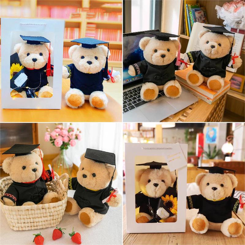 Dễ Thương Học Thuật Sang Trọng Gấu Dr.Bear Cotton Búp Bê Búp Bê Hoa Cảnh Tốt Nghiệp Quà Tặng Bộ