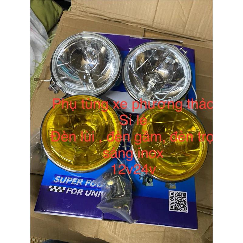 Đèn inox tròn trợ sáng , lắp gầm, lùi xe thay được bóng