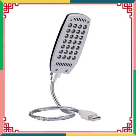 Đèn LED 28 bóng siêu sáng cổng cắm USB thân hợp kim uốn dẻo thích hợp để bàn học, đọc sách đầu giường tiện lợi