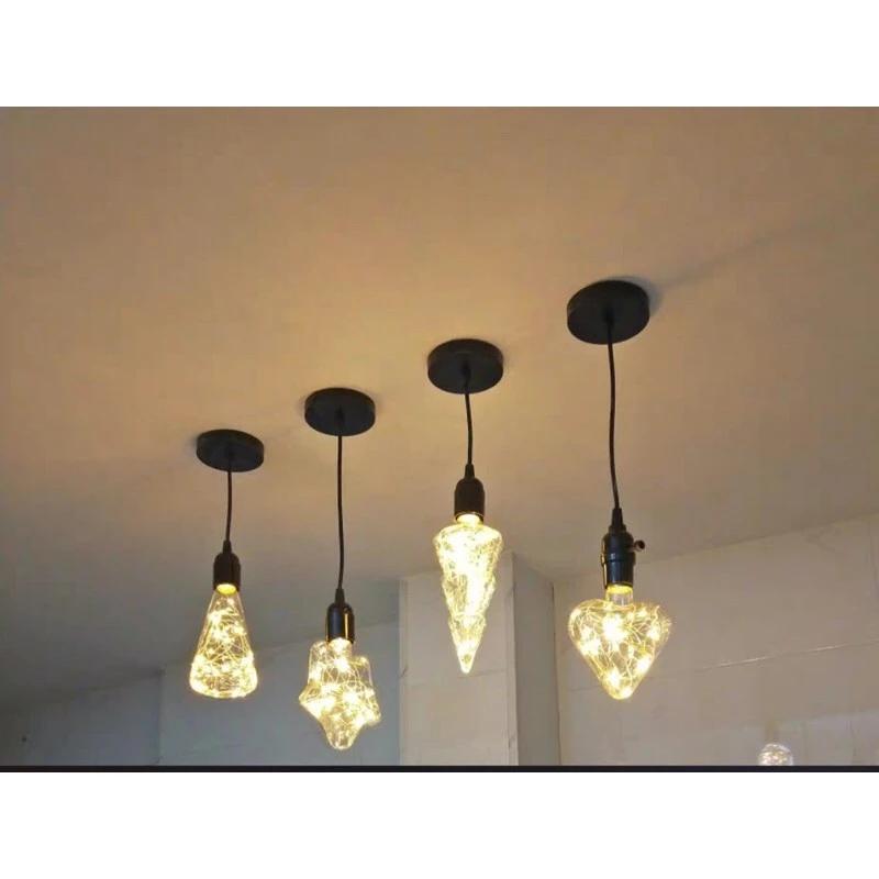 Đèn led đom đóm Fairy light hình bóng đèn chuôi E27