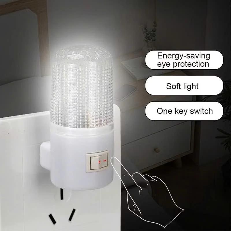 Đèn ngủ led tròn có công tắc - đèn ngủ mini 3w - đèn ngủ gắn tường công suất 3W tiết kiệm năng lượng tiện dụng