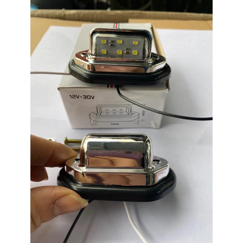 đèn soi biển số , đèn led soi biển số 6 mắt nhỏ chung 12v 24v tiện dụng