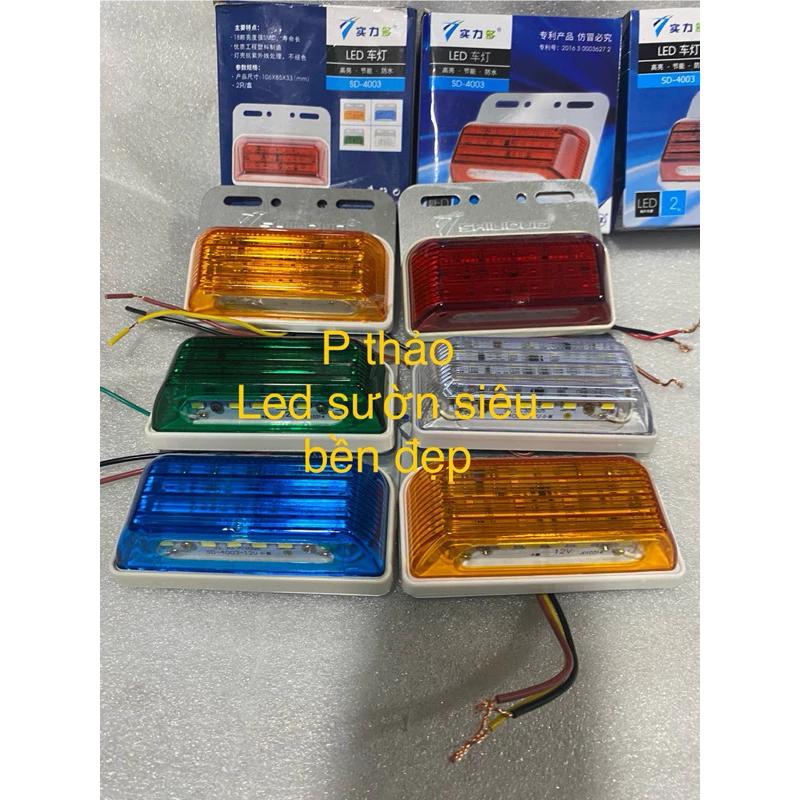 Đèn sườn, đèn led ốp sườn, đèn hông xe tải đa năng siêu sáng 12v 24v chuẩn hãng silidu SD4003