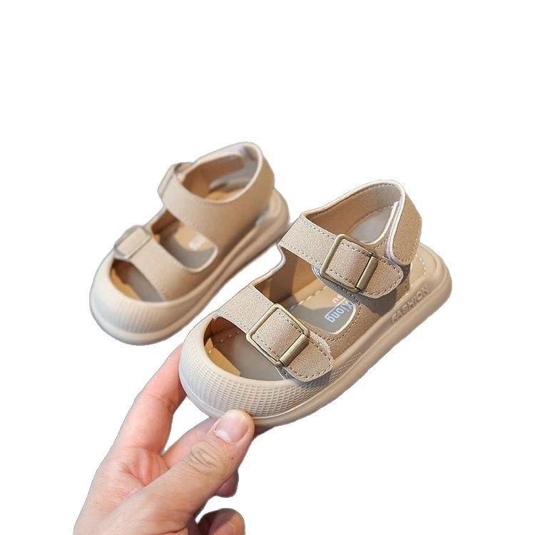 Dép sandal cao cấp 2 quai dán Fashion cho bé trai bé gái sz16-26 chống vấp mũi cao M9986