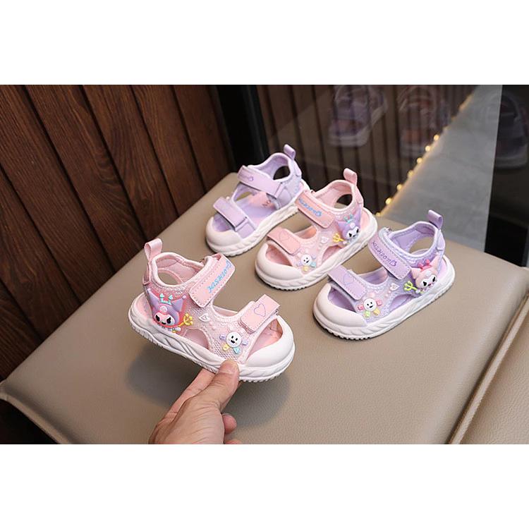 Dép sandal cho bé gái - Họa tiết Kuromi xinh xắn đế mềm êm chân cho bé size 16-26