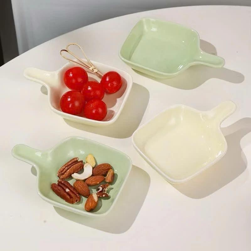 Dĩa đựng nước chấm - đĩa gia vị nước chấm sứ màu pastel xinh xắn