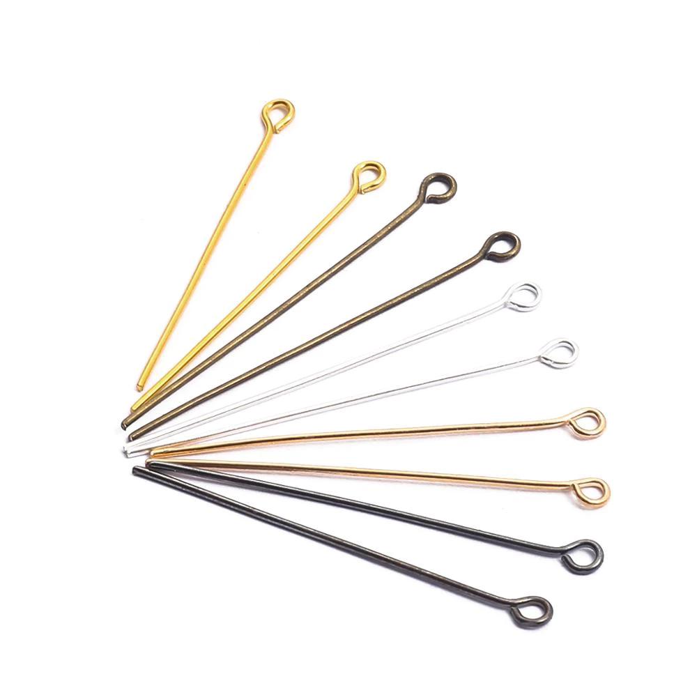 Đinh ghim xỏ hạt có móc tròn (đinh treo hạt) mắt số 9 phụ kiện làm thủ công handmade, trang sức, vòng tay, vòng cổ