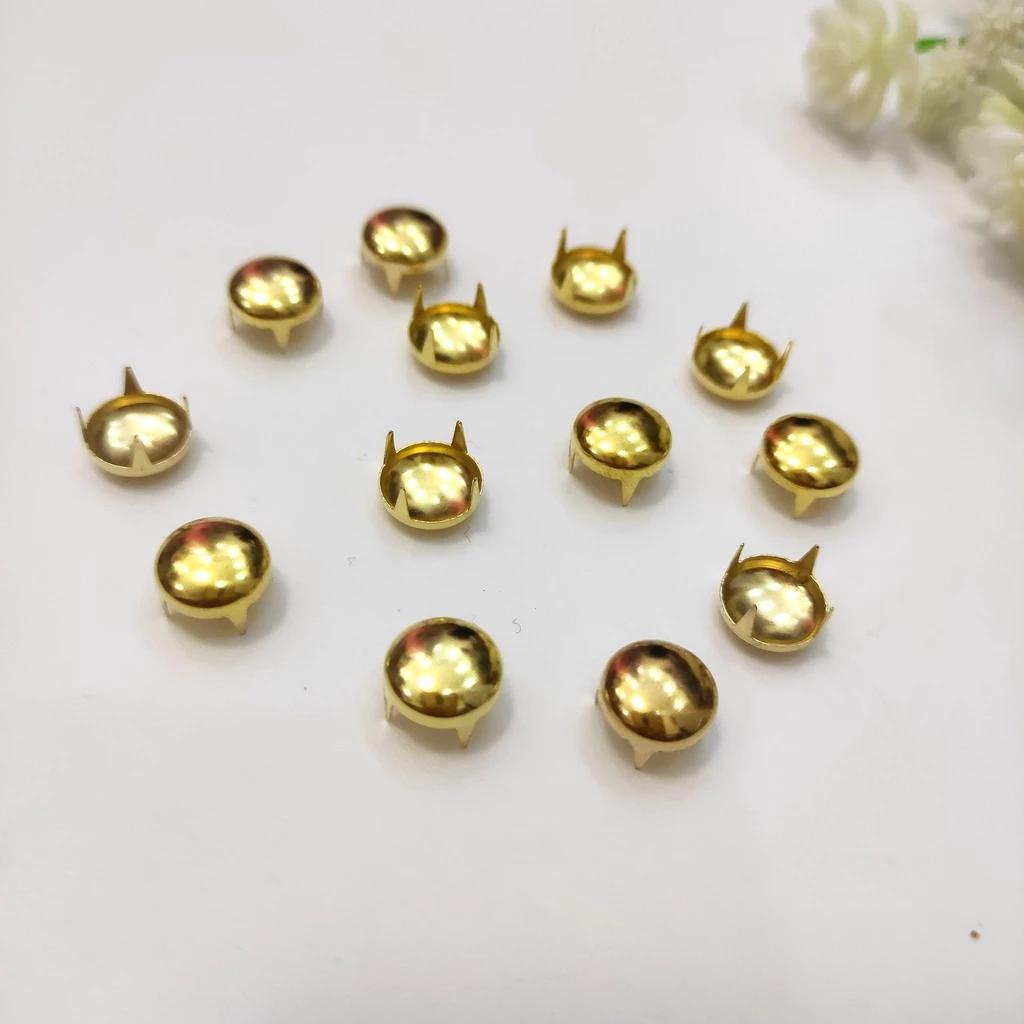 Đinh tán tròn bằng kim loại trang trí handmade đồ da, giày dép, quần áo Pinky Shop.