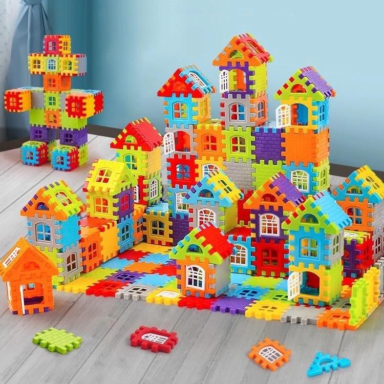 Đồ Chơi Lắp Ghép Xếp Hình Ngôi Nhà Cho Bé 6373, Lắp Ghép Khối Xây Dựng Building Cho Bé Phát Triển