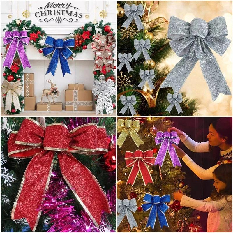 Đồ trang trí nơ màu kẹo Đồ trang trí cây thông Noel Đồ trang trí tiệc thời trang
