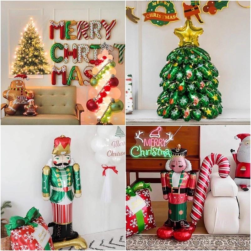 Đồ trang trí tiệc Giáng sinh Ông già Noel Người tuyết Hình bóng bay Trang trí Giáng sinh sáng tạo