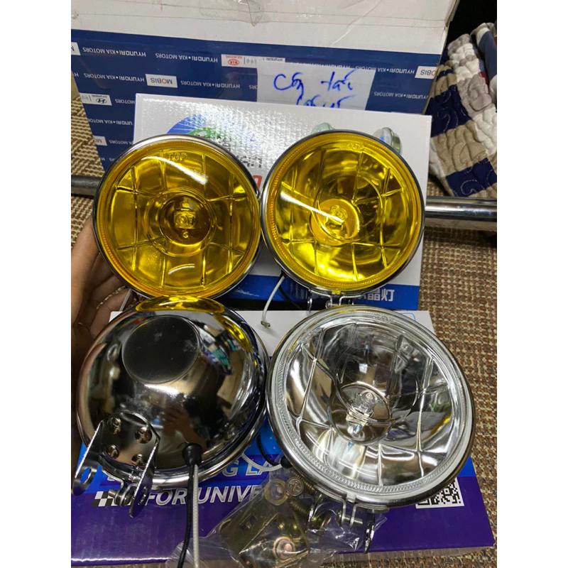 đôi đèn trợ sáng ,đèn gầm , đèn lùi 12v 24v chế lắp nhiều xe loại tròn inox đường kính cả đai 11cm LOẠI ĐẸP