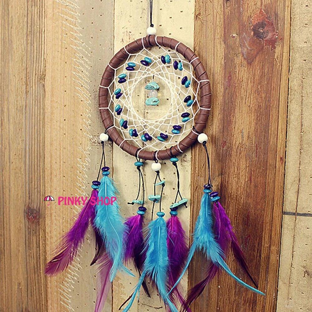 Dreamcatcher treo tường, Dreamcatcher handmade màu Thanh Tử decor trang trí phòng dễ thương Pinky Shop mã DRD32