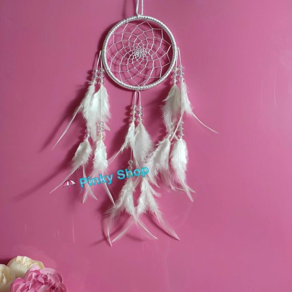 Dreamcatcher treo tường màu trắng tinh khôi [Tặng đinh đa năng]lưới bắt giấc mơ, quà tặng sinh nhật bất ngờ cho bạn gái