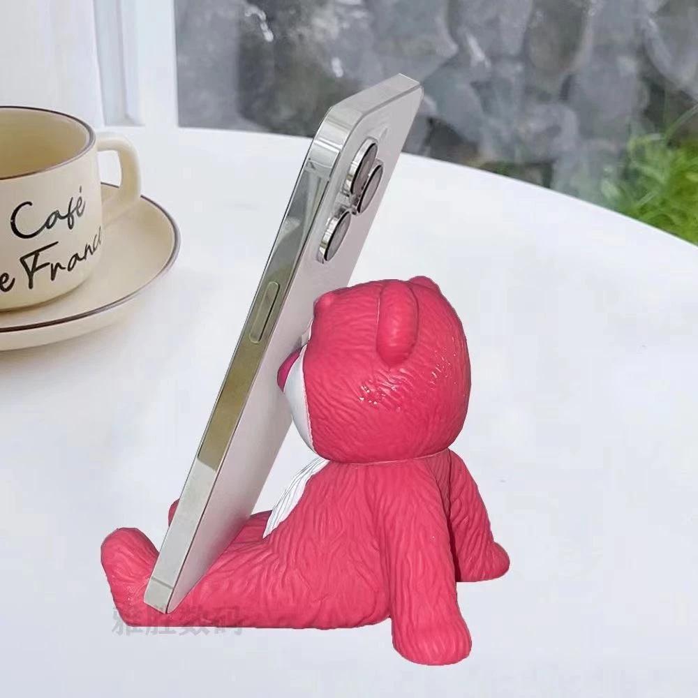 Dụng cụ hỗ trợ bé Xem điện thoại Giá Đỡ Điện Thoại Để Bàn CHÚ GẤU DÂU TÂY Dễ Thương Dùng Trang Trí Nhà Cửa GDG01