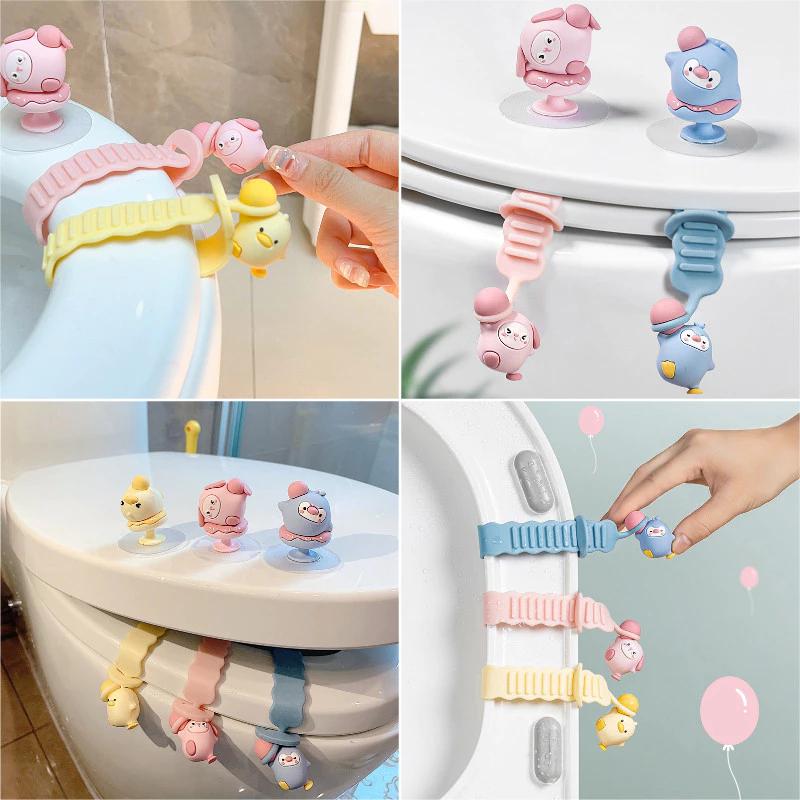 Dụng cụ mở nắp bồn cầu dễ thương Phim hoạt hình Puppy Nắp bồn cầu Tay cầm tủ gia đình