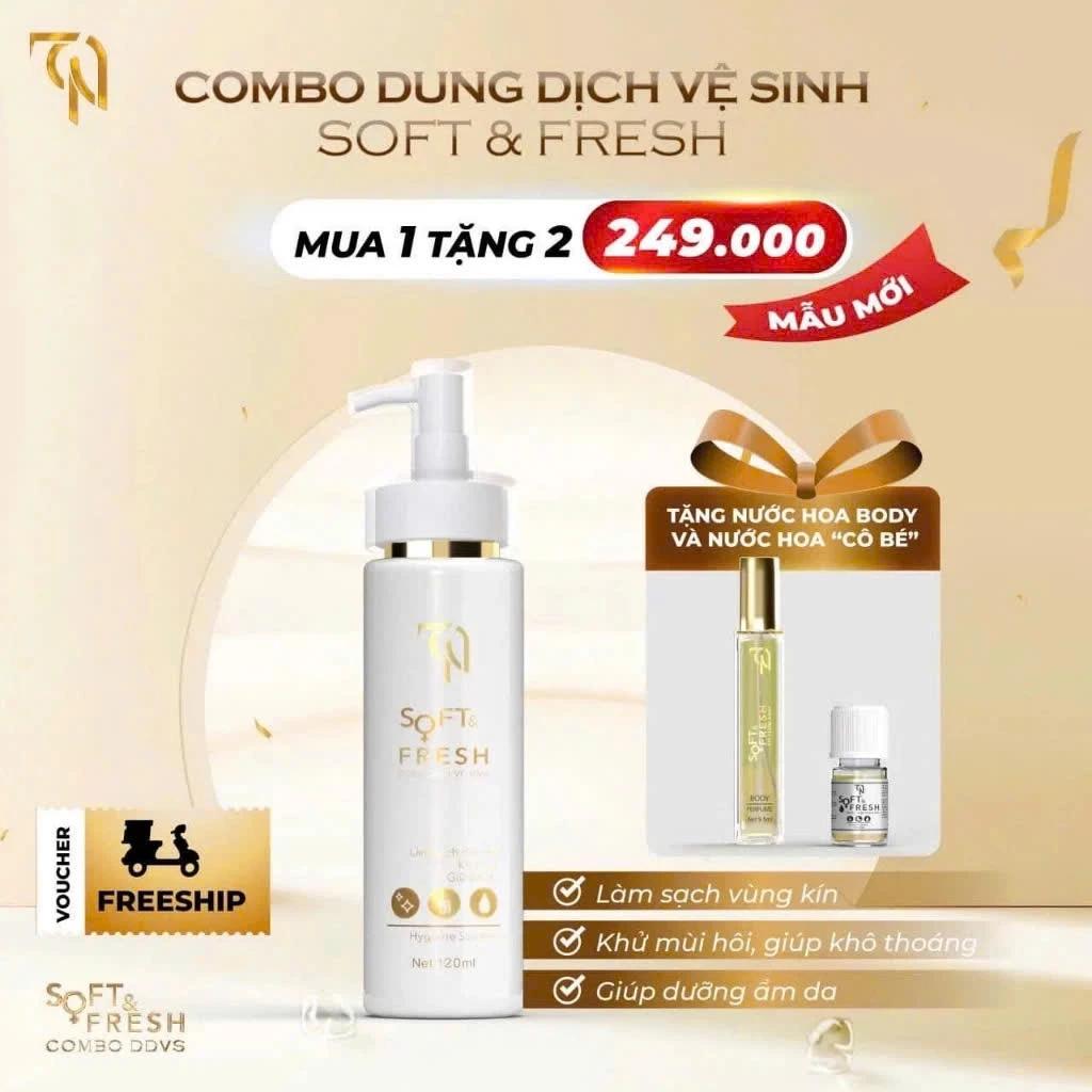 Dung Dịch Vệ Sinh Phụ Nữ Đông Anh, Dung Dịch Vệ Sinh Vùng Kín Soft Fresh Collagen An Toàn Cho Da 120ml Chính Hãng