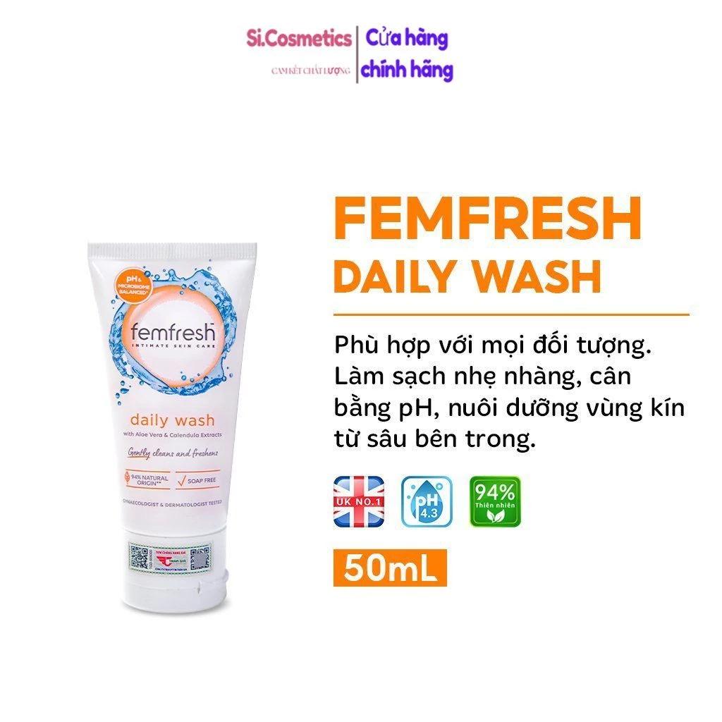 Dung Dịch Vệ Sinh Phụ Nữ Femfresh Daily Wash 50ml Mini Size Tiện Lợi Khi Đi Du Lịch