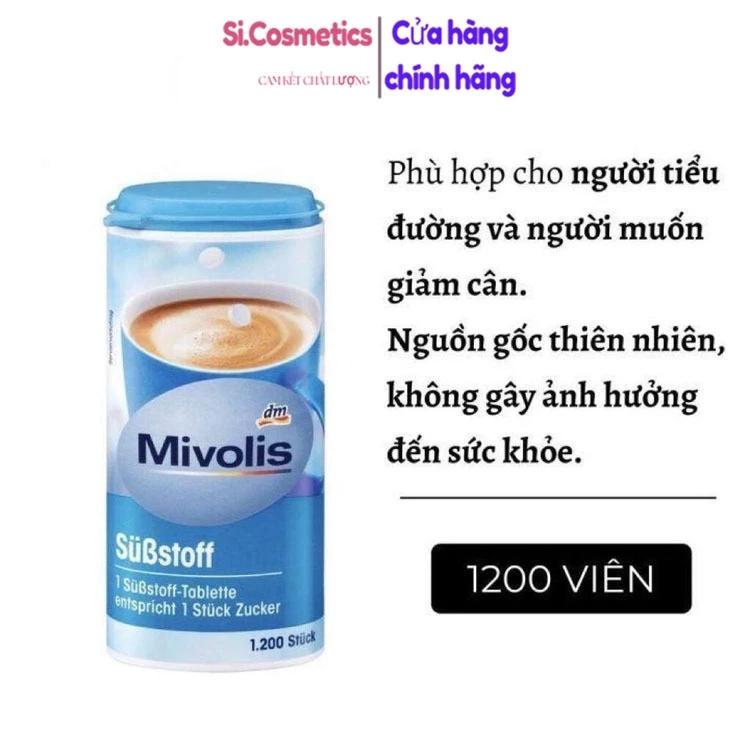 Đường ăn kiêng, đường ăn kiêng Mivolis Substoff, lọ 1200v, hàng Đức
