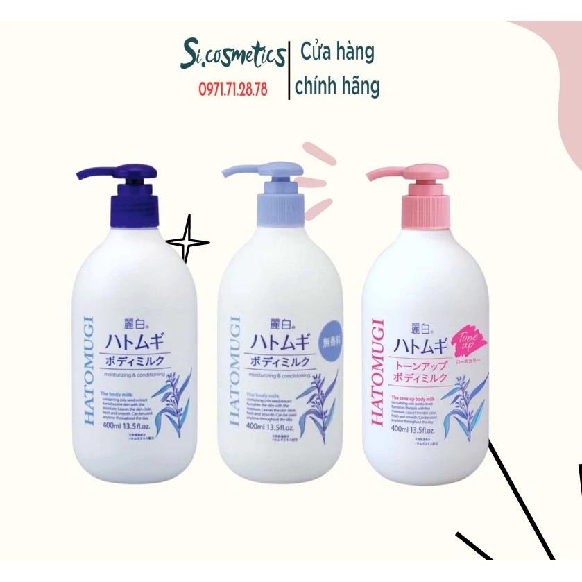 Dưỡng thể trắng da Hatomugi ban đêm 400ml The Body Milk Nhật Bản