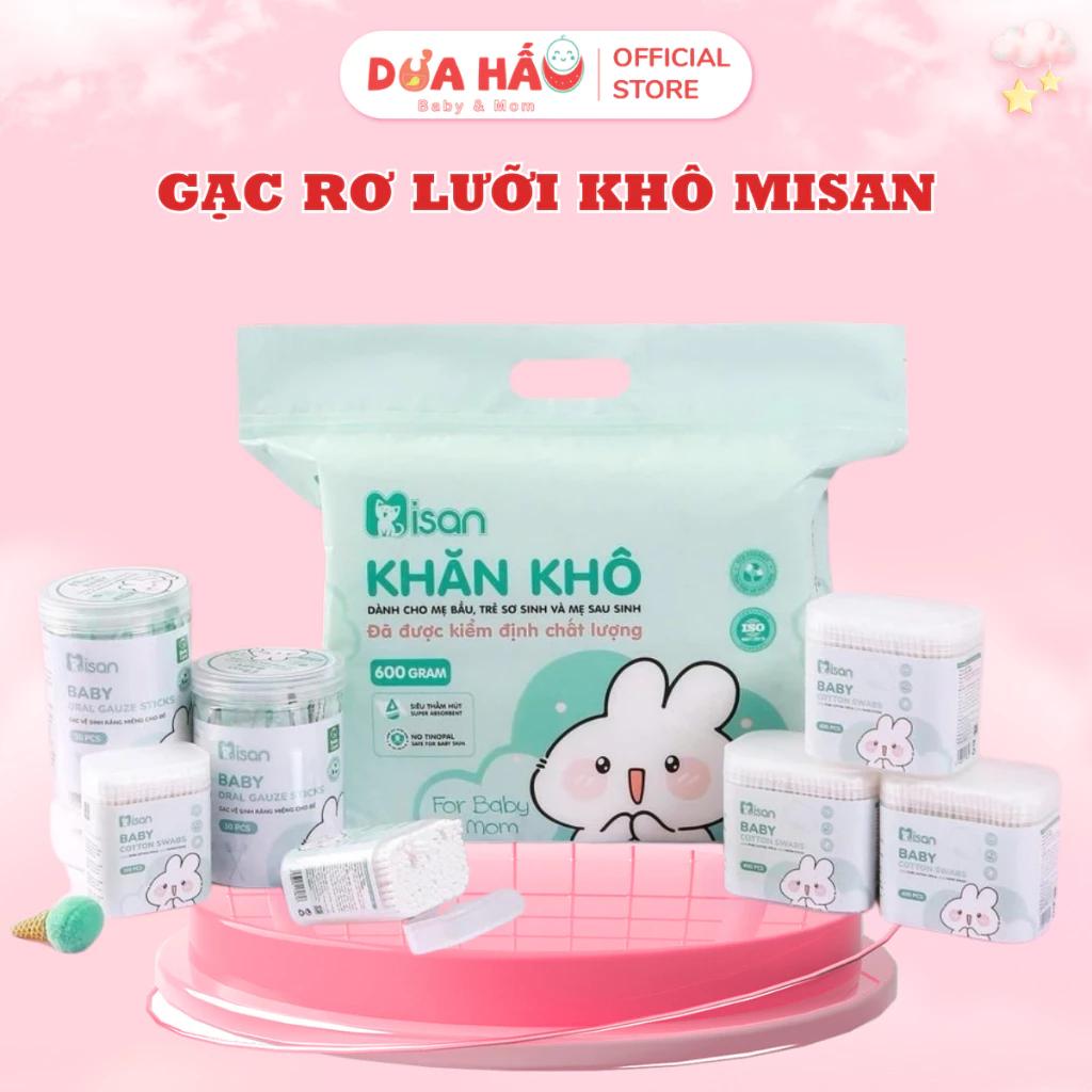 Gạc Rơ Lưỡi Khô Misan an toàn cho bé giải pháp vệ sinh răng miệng cho trẻ Dưa Hấu Baby & Mom
