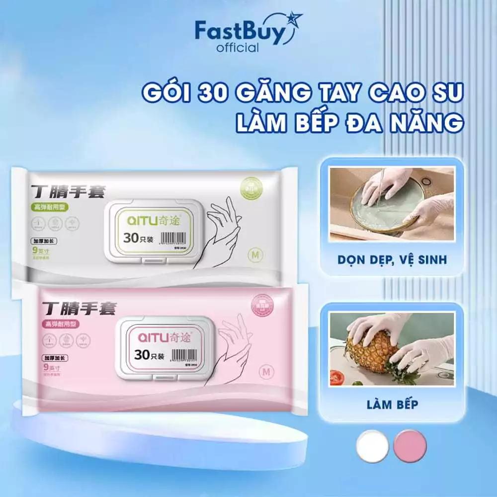 Găng Tay Cao Su Làm Bếp Đa Năng Bịch 30 Chiếc, Tái Sử Dụng Nhiều Lần Thiết Kế Ôm Sát Thuận Lợi Cho Việc Cầm Nắm