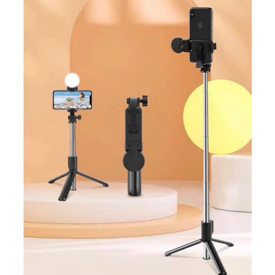 Gậy Chụp Ảnh 3 Chân B11S. Có Đèn Led Trợ Sáng Selfie Chụp Hình Có Remote Bluetooth Điều Khiển Từ Xa