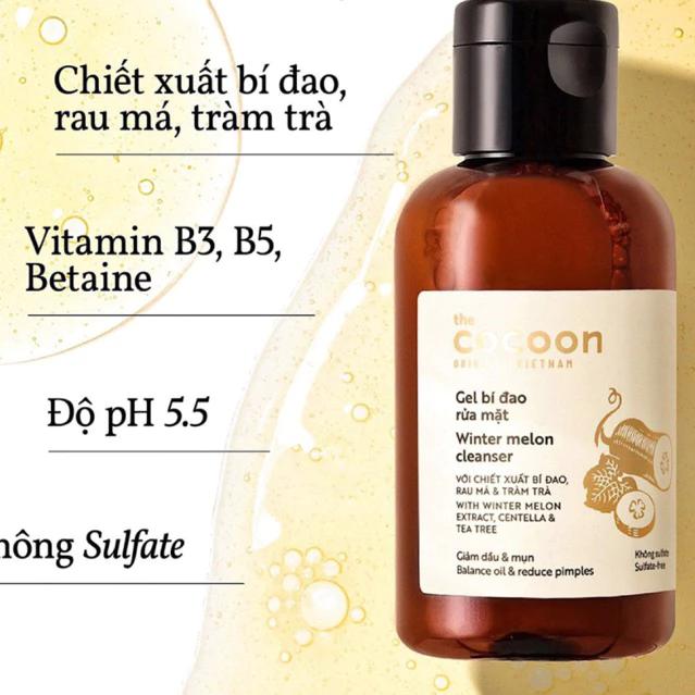 Gel bí đao rửa mặt Cocoon (Winter melon cleanser) 140ml